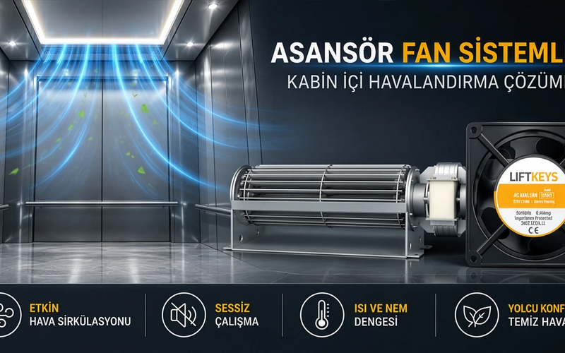 Modern yolcu asansörleri için ultra sessiz çalışan, geniş üfleme ağzına sahip teğetsel (tanjansiyel) asansör fanı