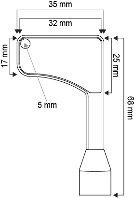 LiftKeys Asansör Anahtarı Genel Ölçüleri