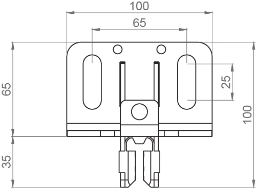 Asansör Pateni Ön Teknik Çizim