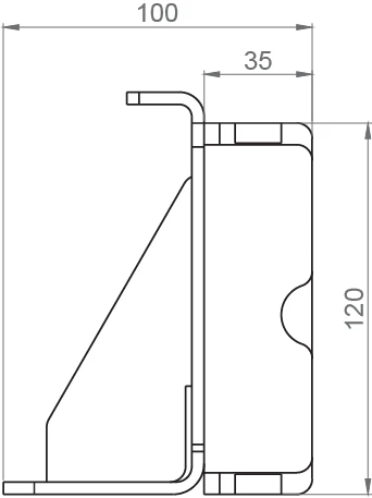 Asansör Pateni Yan Teknik Çizim