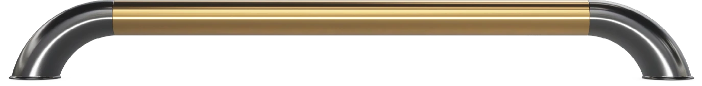 Gold altın dirsek ve siyah gövde küpeşte