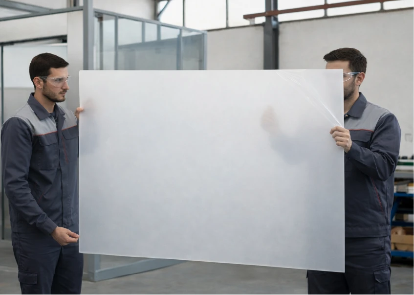 Dev Boyutlu Rakı Beyazı (Opal) Solid Polikarbon Levha 2055x3050mm