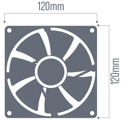 Kare Asansör Fanı Teknik Ölçüleri (120mm x 120mm)